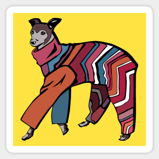 Greyhound sweater Sticker